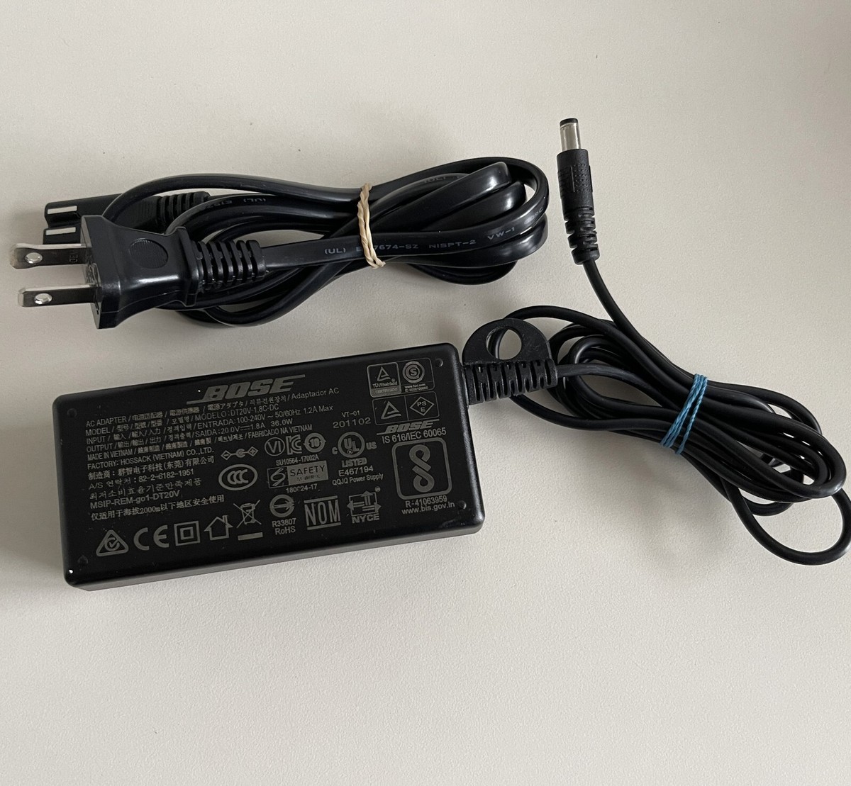 BOSE DT20V-1.8C-DC 20V 1.8A Power Supply Adapter MSIP-REM-go1