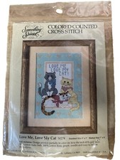 Love Me, Love My Cat Cross Stitch Kit Something Special 50274 NIP
