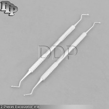 2 Pieces Excavator 18 Double Ended Dental Instruments