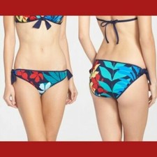 NEW Tommy Bahama Tropical Leaf Reversible Hipster Bikini Bottoms SZ XS  860