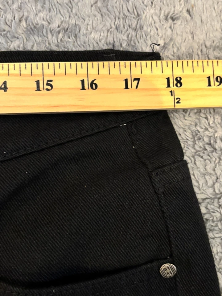 Pantalones de mezclilla de carretera de rugby para hombre 36x30 (36x28) negros pierna recta informales elásticos Foto 3 de 4