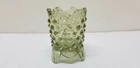 VTG FENTON COLONIAL GREEN HOBNAIL 3 FOOTED TOOTHPICK CANDLE HOLDER
