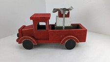 Handmade Wooden Christmas Truck Decoration 18x5.5x10