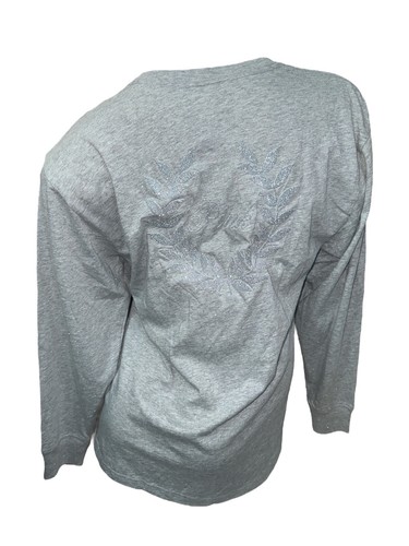 Victoria's Secret Pink Campus Cotton Long Sleeve Bling Glitter Tee Gray NWT - Bild 7 von 7