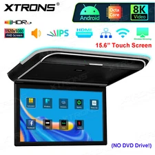 15.6" HD 8K IPS Touch Screen Car Roof Monitor Overhead HDMI USB Android FM Wi-Fi