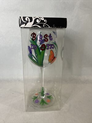 De-Lite Goblets With Attitude Best Mom Wine Glass Goblet new
