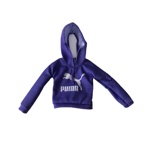 Muñeca Barbie Modas Sudadera con capucha con el logotipo de la marca Puma  Morada Blanca Camisa Ropa | eBay