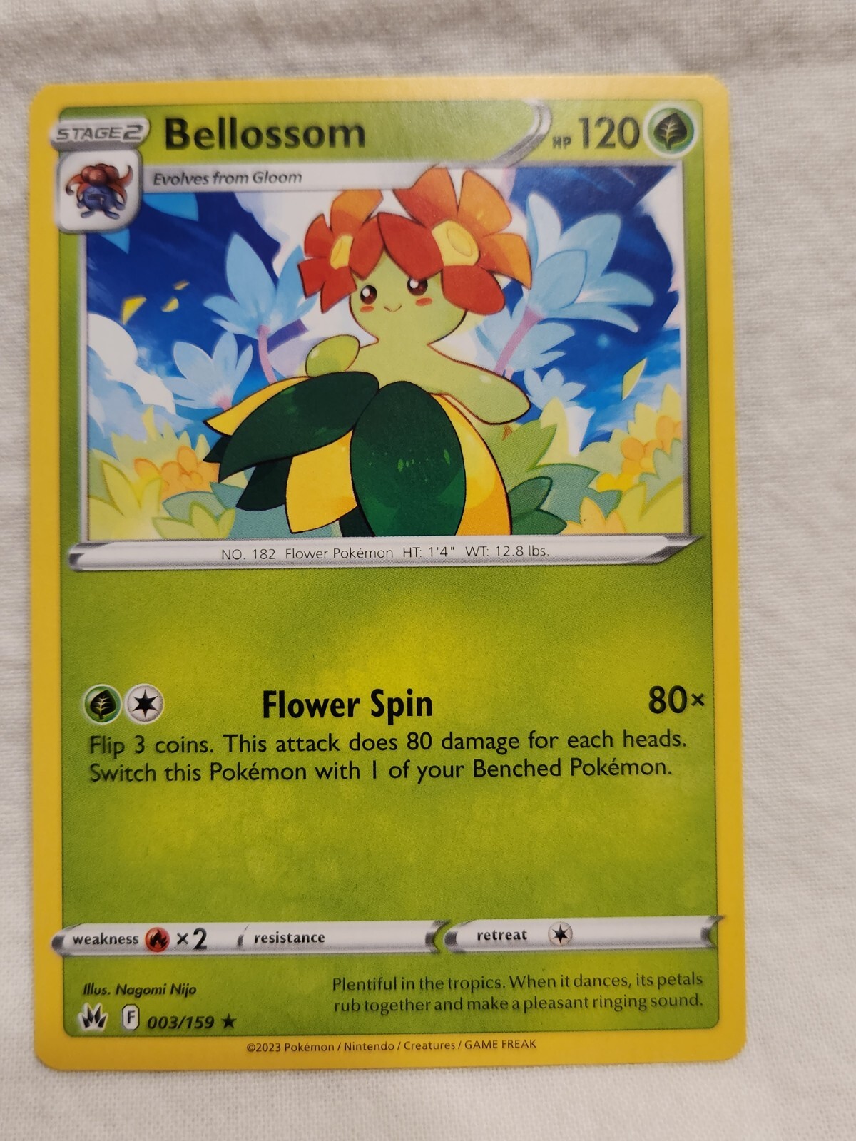 Bellossom 3/159 - RARE - MINT - Pokemon TCG - Crown Zenith