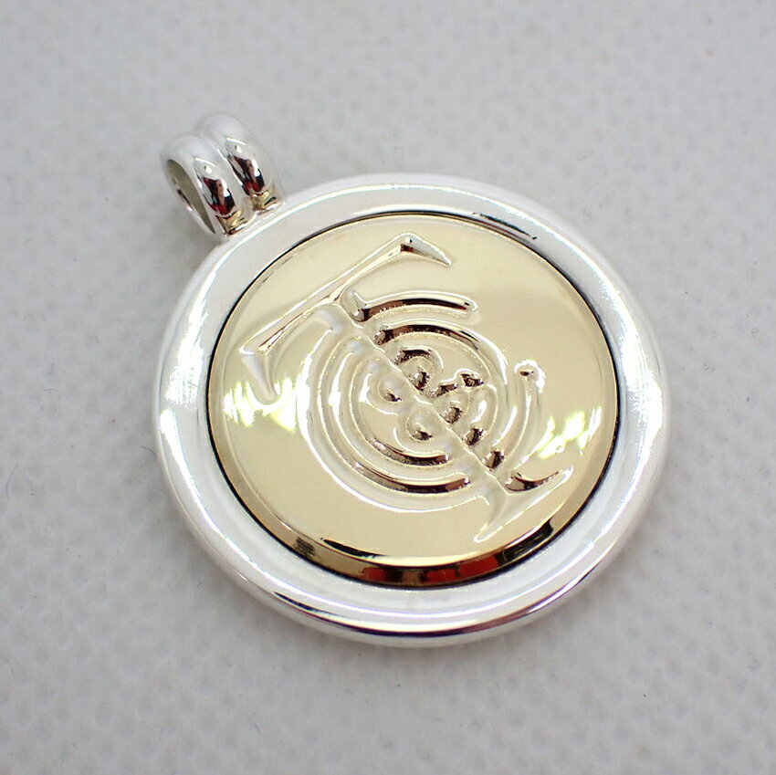 Tiffany & Co. Combination Coin Pendant Top Silver 925/Gold 18KT
