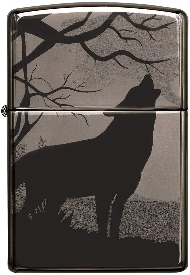 Zippo Howling Wolves 360&deg; Design Black Ice 49188