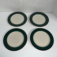 4 International Tableworks SALAD Plates Colors Of Celebration HUNTER GREEN 1995