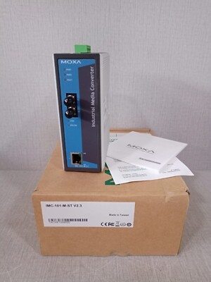 MOXA IMC-101-M-ST V2.3 INDUSTRIAL MEDIA CONVERTER - NEW W/O ORIGINAL BOX