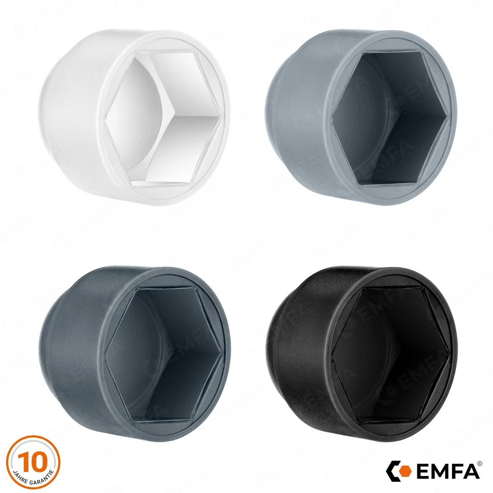 Schutzkappen für Schrauben Abdeckkappen Sechskant Kunststoff Kappen Hutmutter - Bild 3 von 4