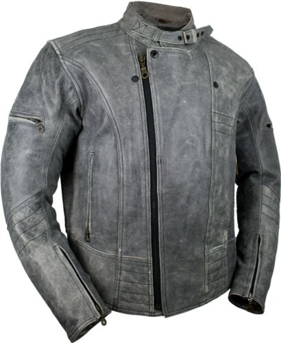 Retro motorcycle leather jacket, motorcycle jacket, protectors, bikers, rockers, cowhide - Picture 1 of 6