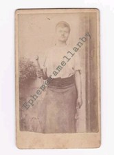 Victorian Photo CDV Handsome Gent Trade Ironmongery Blacksmith ? Tools Hammer