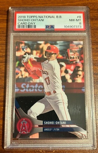 2018 Topps National Baseball Card Day #8 Shohei Ohtani PSA 8 #104907373