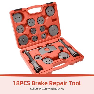 18 Piece Caliper Brake Piston Tool Kit Disc Brakes Rewind Wind Back Service Set - Foto 8