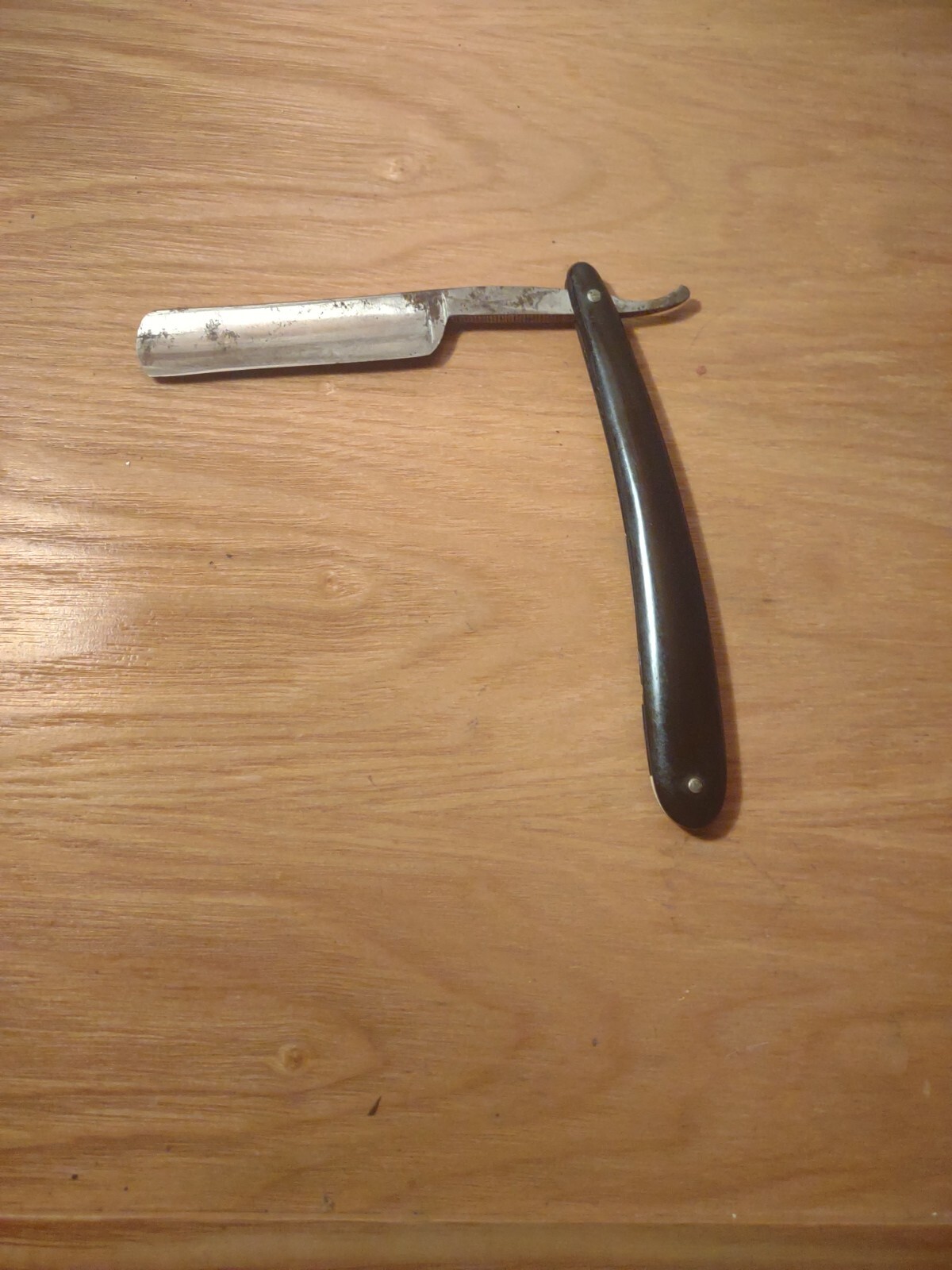 Vintage straight edge RAZOR Antique Barber Shave black