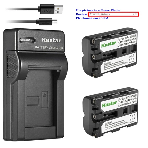 Kastar Battery Slim USB Charger for Sony α500 α550 α560 α580 α700 α850 α900