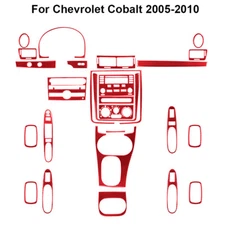 26Pcs Red Carbon Fiber Full Interior Kit Cover Trim For Chevrolet Cobalt 2005-10