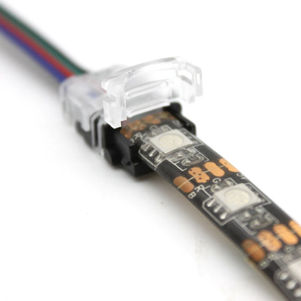 2Pin 4Pin 5Pin Waterproof IP65 LED Strip Connector Clip Wire RGB RGBW Adapter - Image 2 of 4