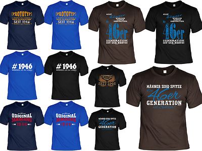 T-Shirt zum 80.Geburtstag - 80 Jahre Coole Männersprüche Motive Geburtstag 1946