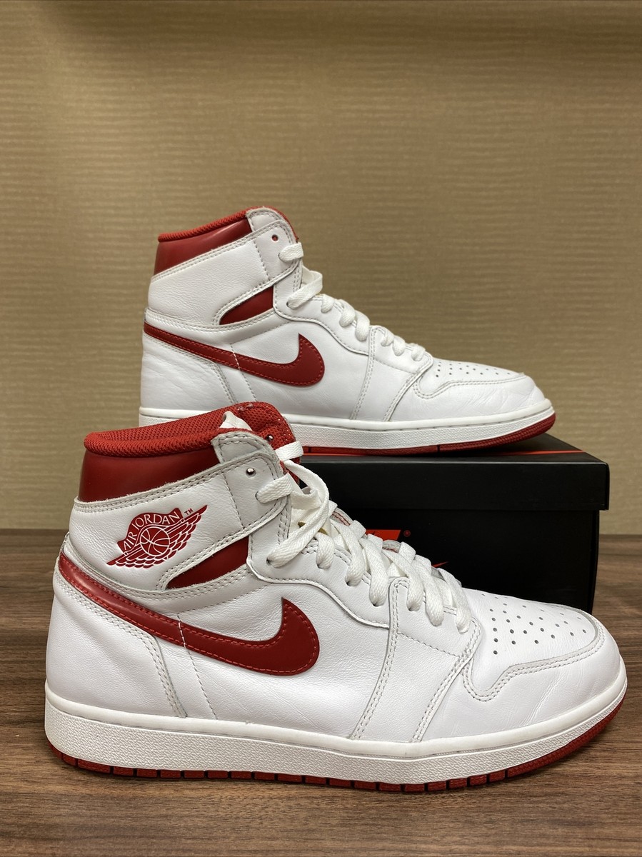 NIKE Air Jordan 1 Retro High OG “llic Red” SS 17 2017 2017 Nike Air Jordan 1 Retro High OG White Metallic Red Size