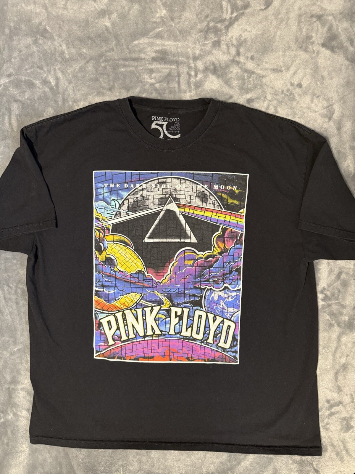 Pink Floyd Dark Side Of The Moon 50th Anniversary T Shirt Men's XL