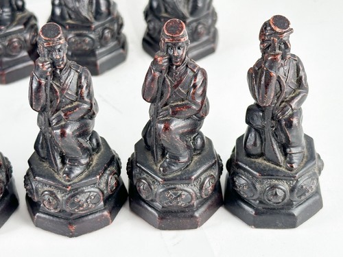 Vintage American Civil War Confederate Soldier And People Chess Pieces *Read* - 第 5/13 張圖片