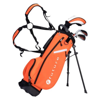 Future Junior Golfset - Linkshänder - 4-6 Jahre 80-105cm - orange Standbag