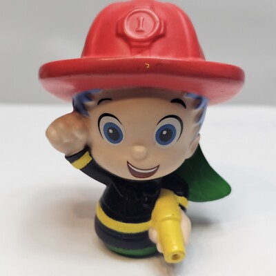 2013 Nick jr. Bubble Guppies GIL 3'' Tall Vinyl Bath Figur Toy FIREMAN 