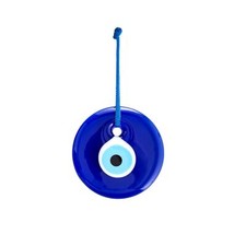 3.5" Glass Blue Evil Eye Wall Hanging Ornament - Evil Eye Decor - Turkish Han...