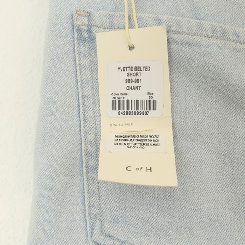 Citizens of Humanity Club Monaco Yvette Short 30 Belted Chant Denim NEW Tag B28 - Picture 3 of 6