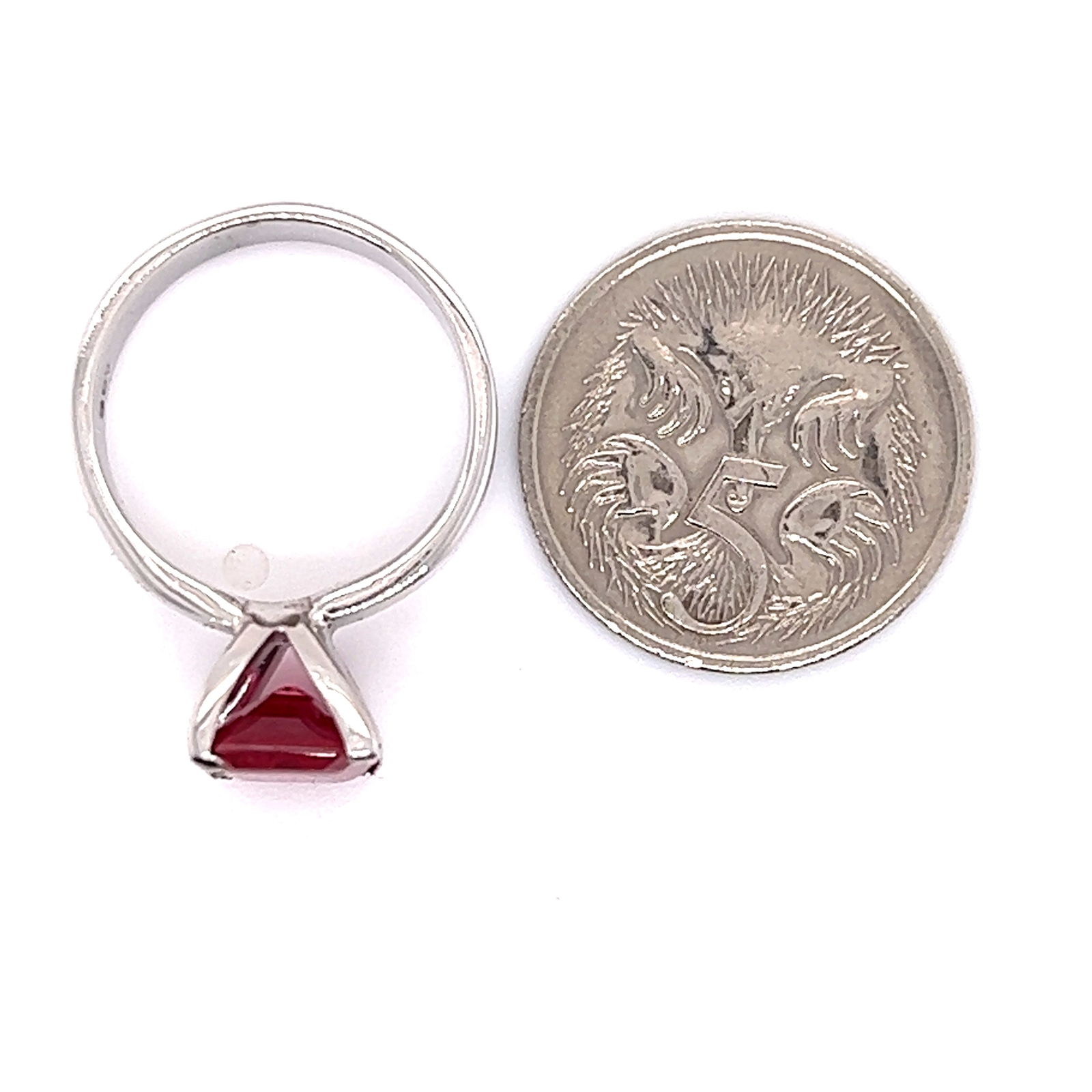 9ct White Gold Ruby Ring - image 11