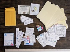 1/6 SCALE Mini Office COMPLETE-Folders, bills, envelopes, ream of paper, mail!!