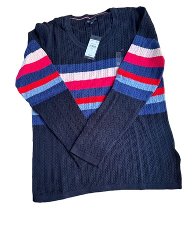 Tommy Hilfiger maglione girocollo pullover con cavo da donna - prezzo consigliato 70 $ - Foto 2 di 8