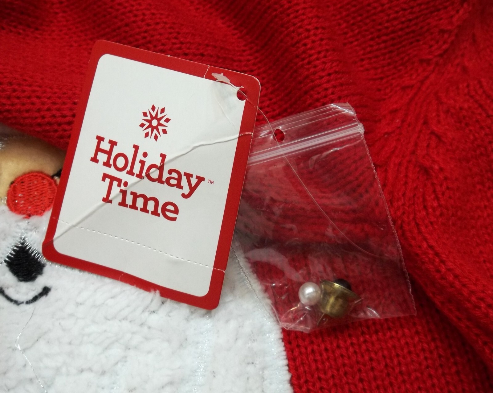 Santa Claus Ho Ho Ho Christmas Sweater Adult Ladies Large Holiday Time