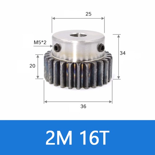 Spur Gear 45# Steel Transmission Gear 1.5/2 Mod 12-27 Teeth With Step Motor Gear - Afbeelding 28 van 36