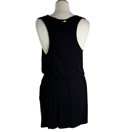 NWT Calvin Klein Surplice Racer Back Tunic Swim Cover Up Dress Black Size S/M - Picture 5 of 11