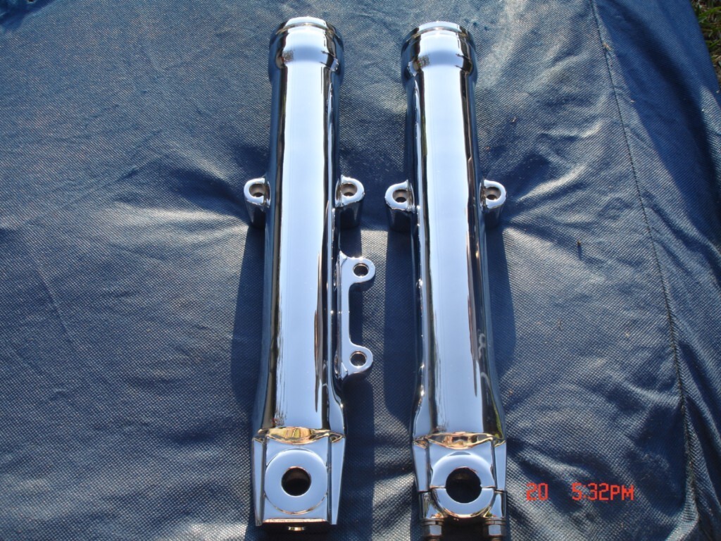 Harley Chrome Fork Sliders Legs Dyna Wide Glide 00-05 Exchange
