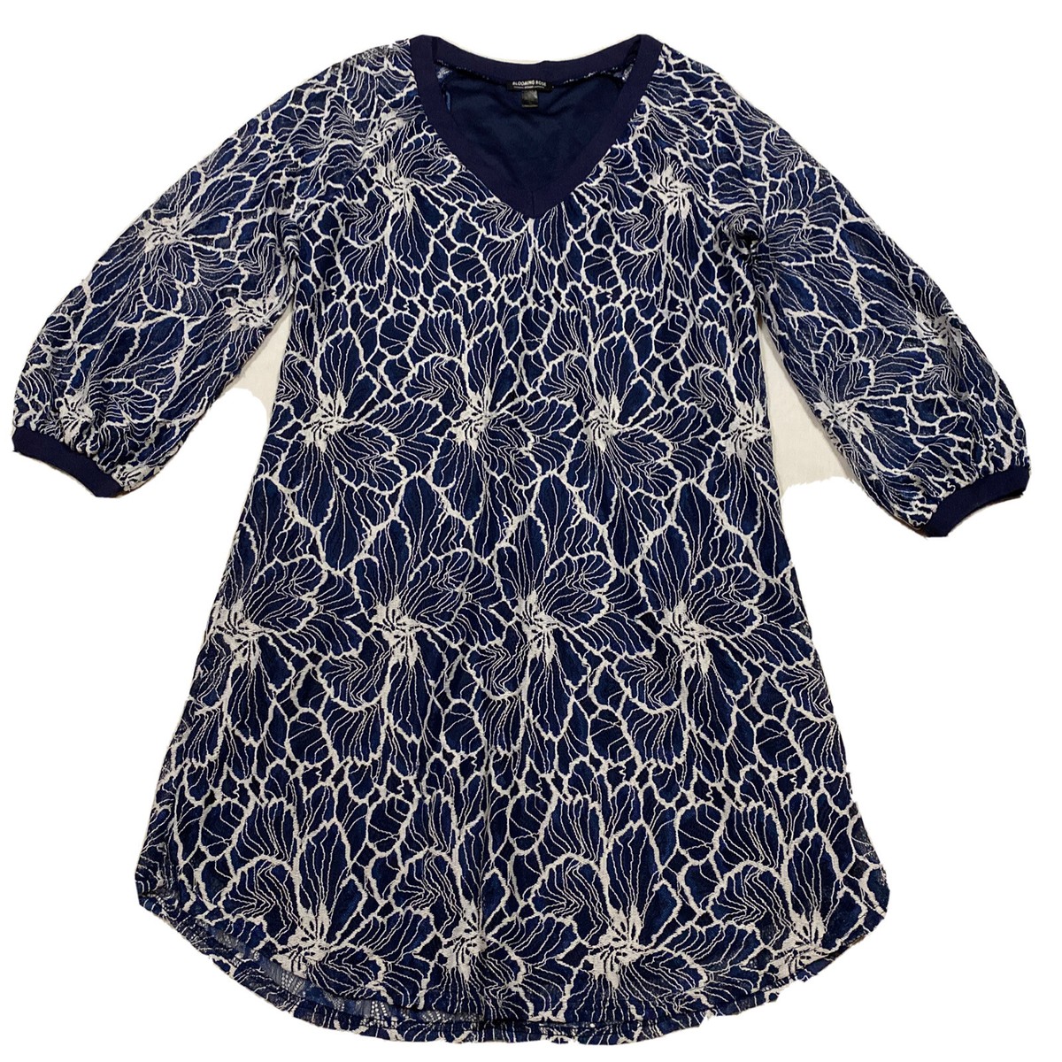 Bloomingdale's Navy Blue & Ivory Lace Dress Size 1X | eBay Bloomingdale's Navy Blue & Ivory Lace Dress Size 1X | eBay