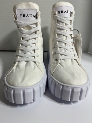 Sock Prada Fabric High Top Sneakers Prada Black Knit Fabric Sock