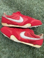 Scarpe Nike vintage Track Spikes anni 80 Corea rosso argento OG 8,5 uomo rare scamosciate 1986