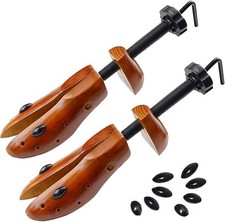 Echodo 2 Way Cedar Shoe Trees For Men Wooden Shoe Stretcher Adjustable Unisex...