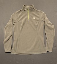 The North Face Sweater Womens Grey Medium Tech Glacier 1/4 Zip Fleece Pullover