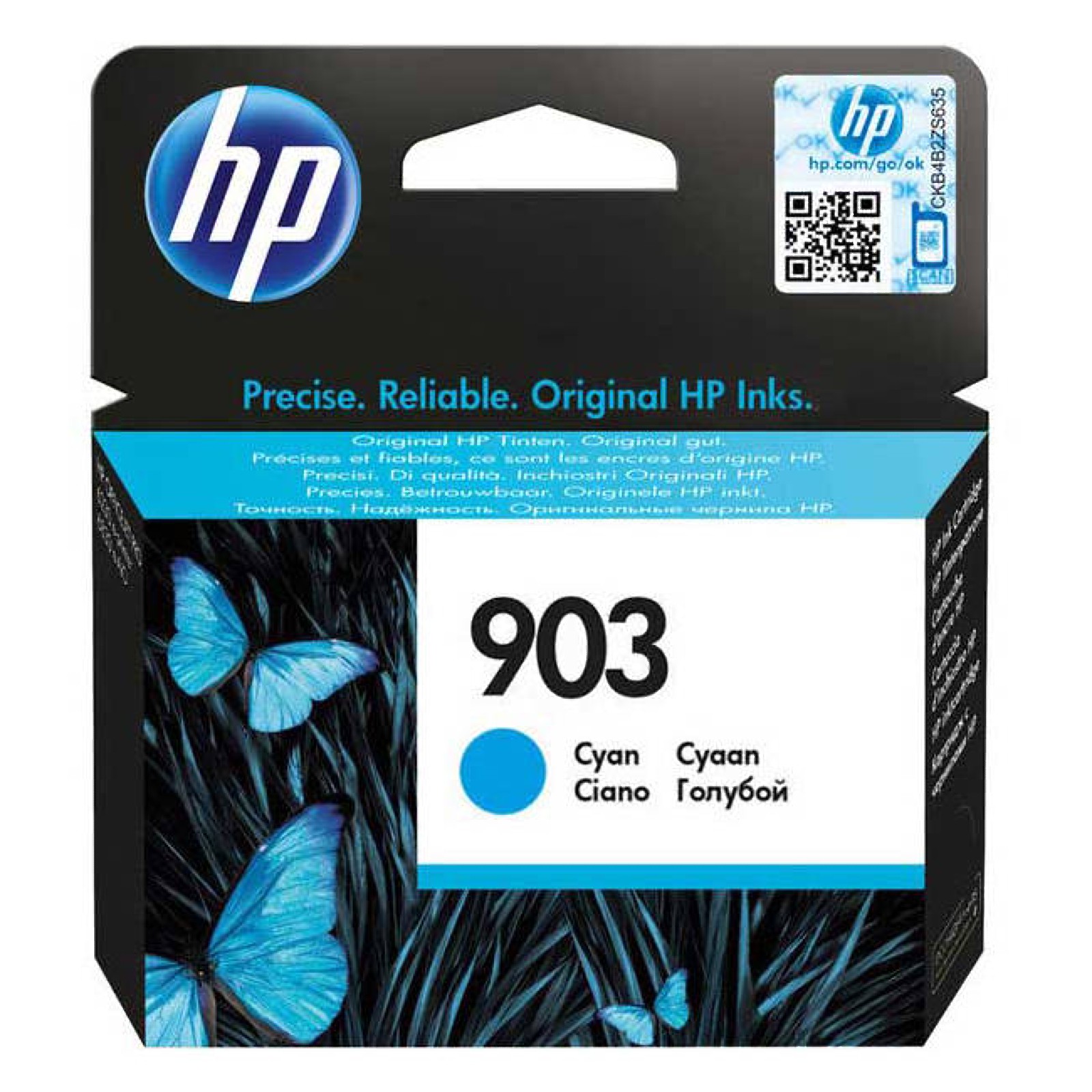 Original HP 903 Cyan Ink Cartridge (T6L87AE)