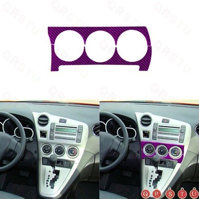 2X Purple Carbon Fiber Climate Control Frame Cover Trim For Toyota Matrix 09-14