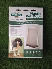 PetSafe Plastic Pet Door Small 1-15 lb Dog Cat Flap Door/Wall Mount White New
