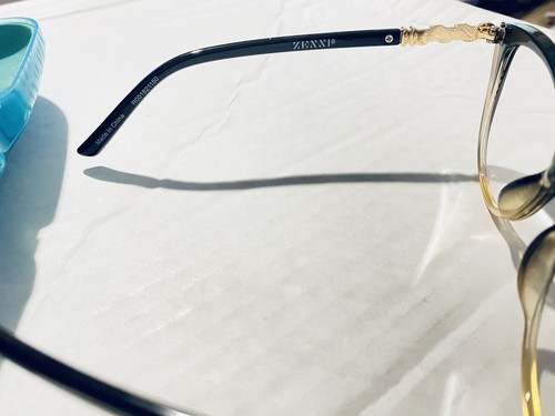 NEW! Zenni Black To Gold Ombre Cat Eye +1.50 Fashion Reading Glasses - Picture 6 of 15