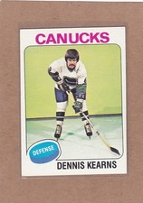 1975-76 TOPPS HOCKEY DENNIS KEARNS #188 CANUCKS EX/EXMT *A47519
